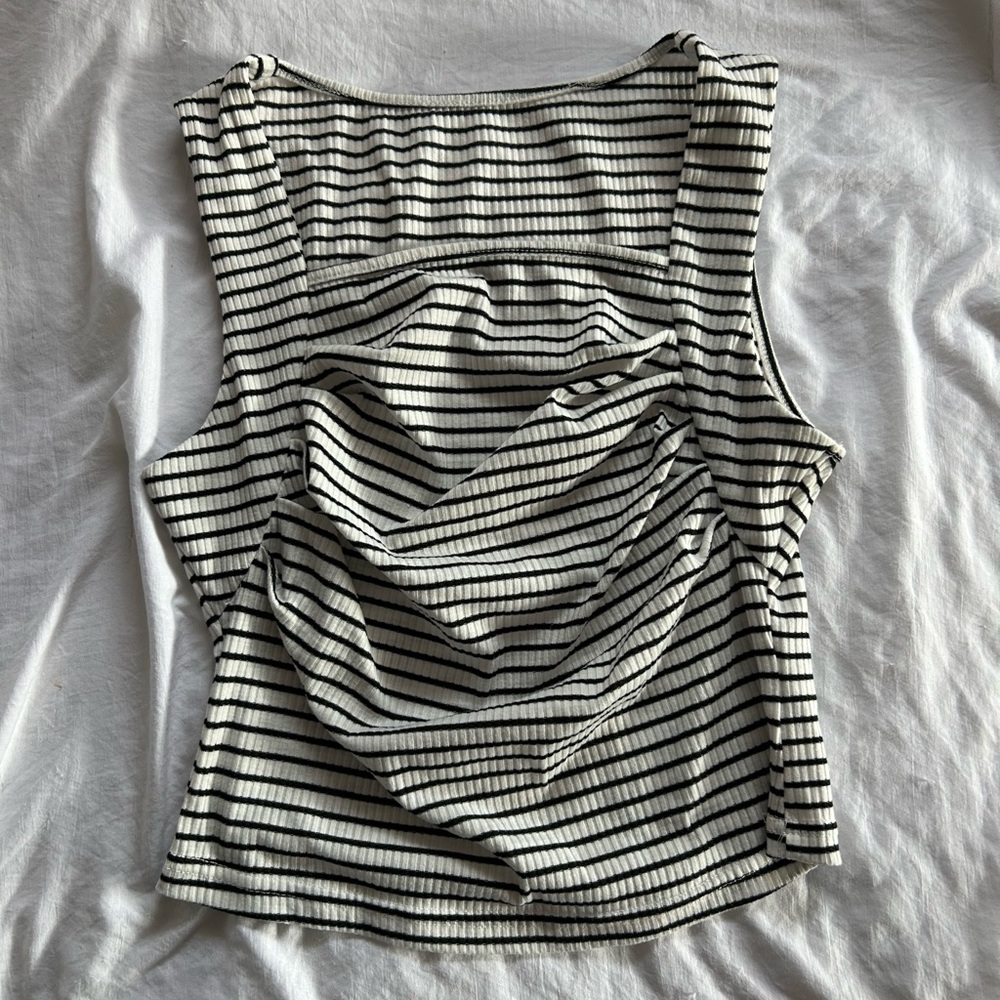 Black and White Striped top